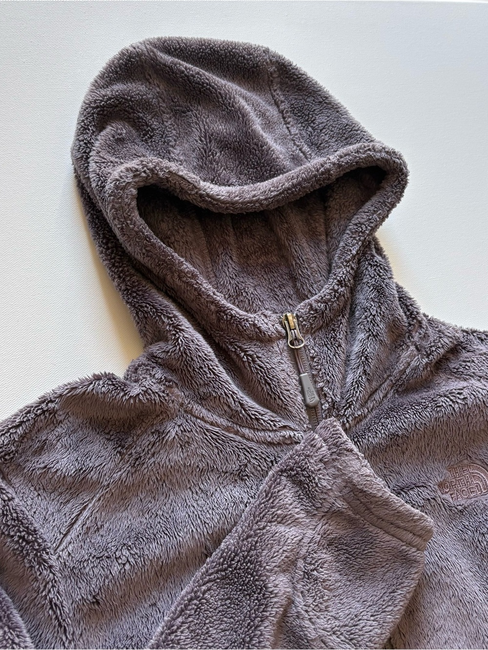 North Face Osito Hooded Fleece Full Zip Jacket Womens Medium Purple